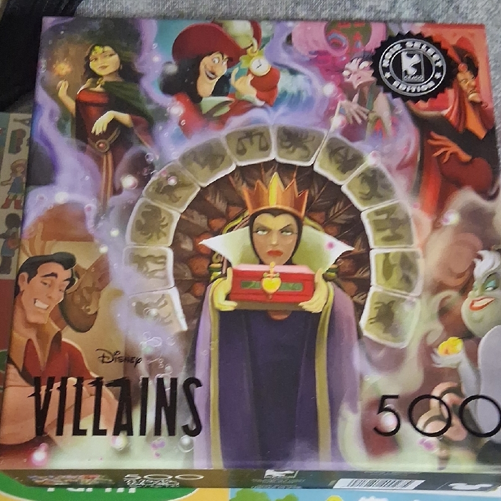 Disney Villains Purple and Gold Puzzle Game